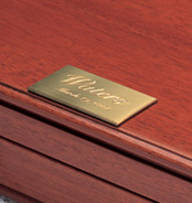 elite brass name plate
