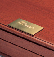 elite brass name plate